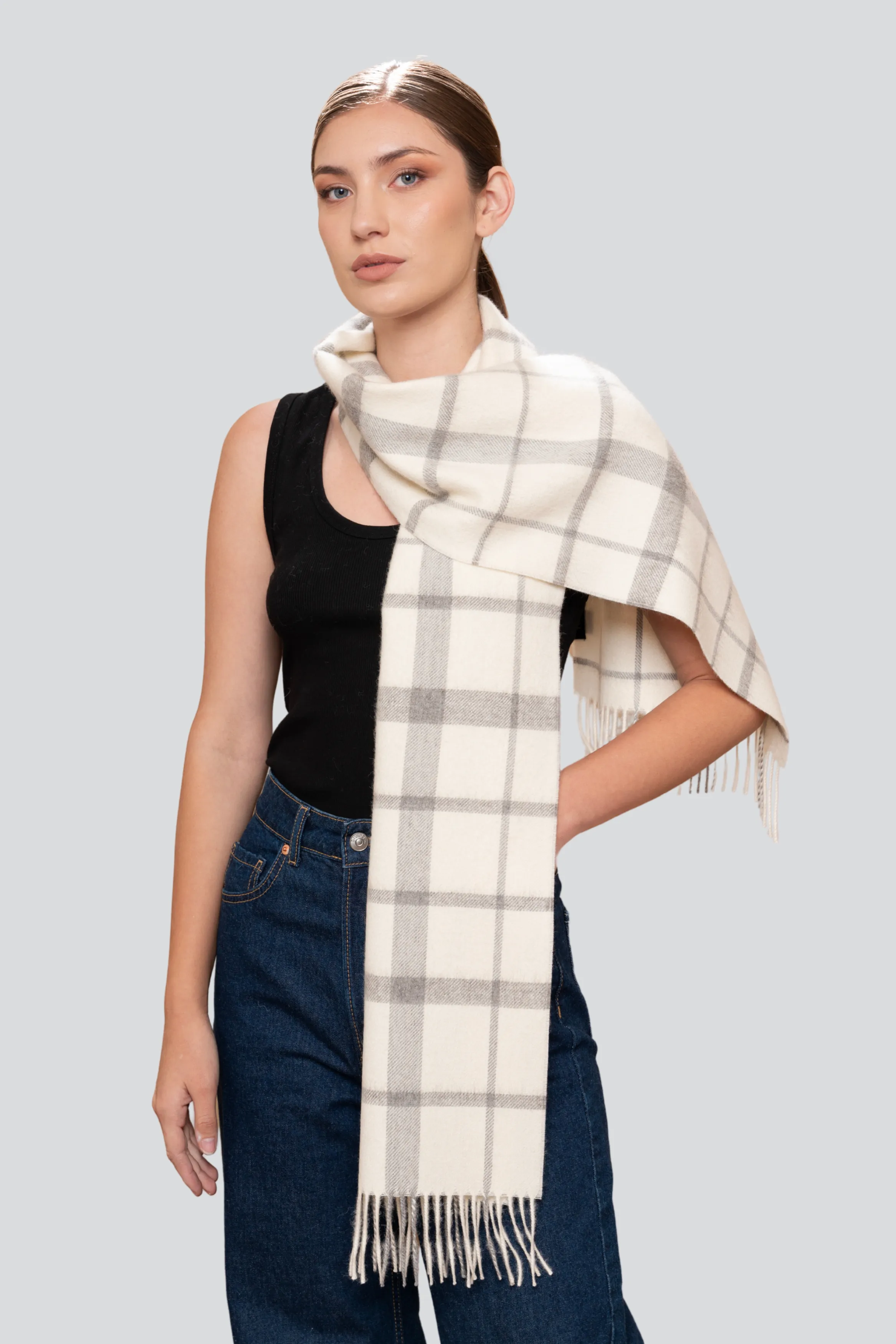 Alpaca Plaid Scarf - Image 10