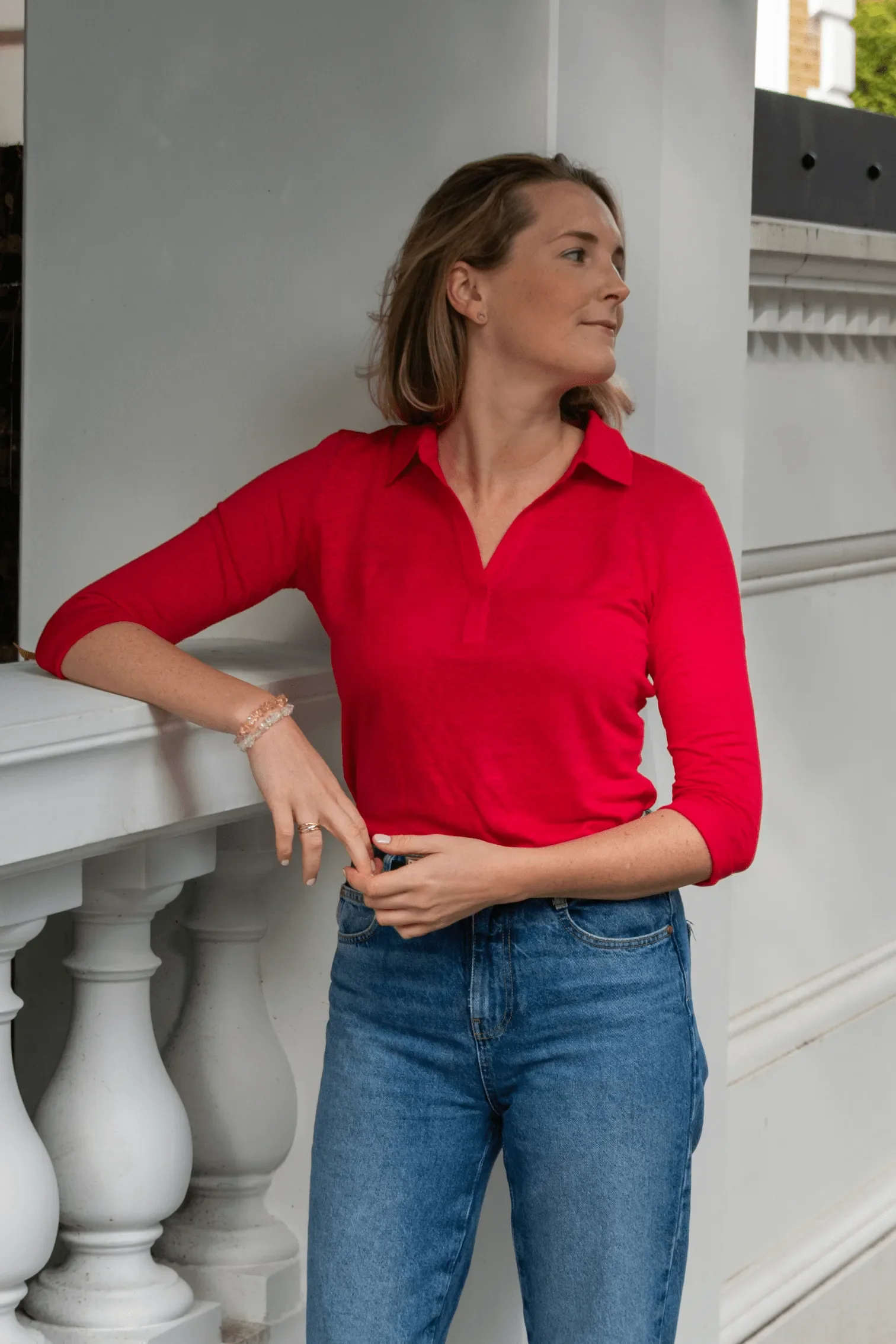 Collared Linen T-shirt - Image 15