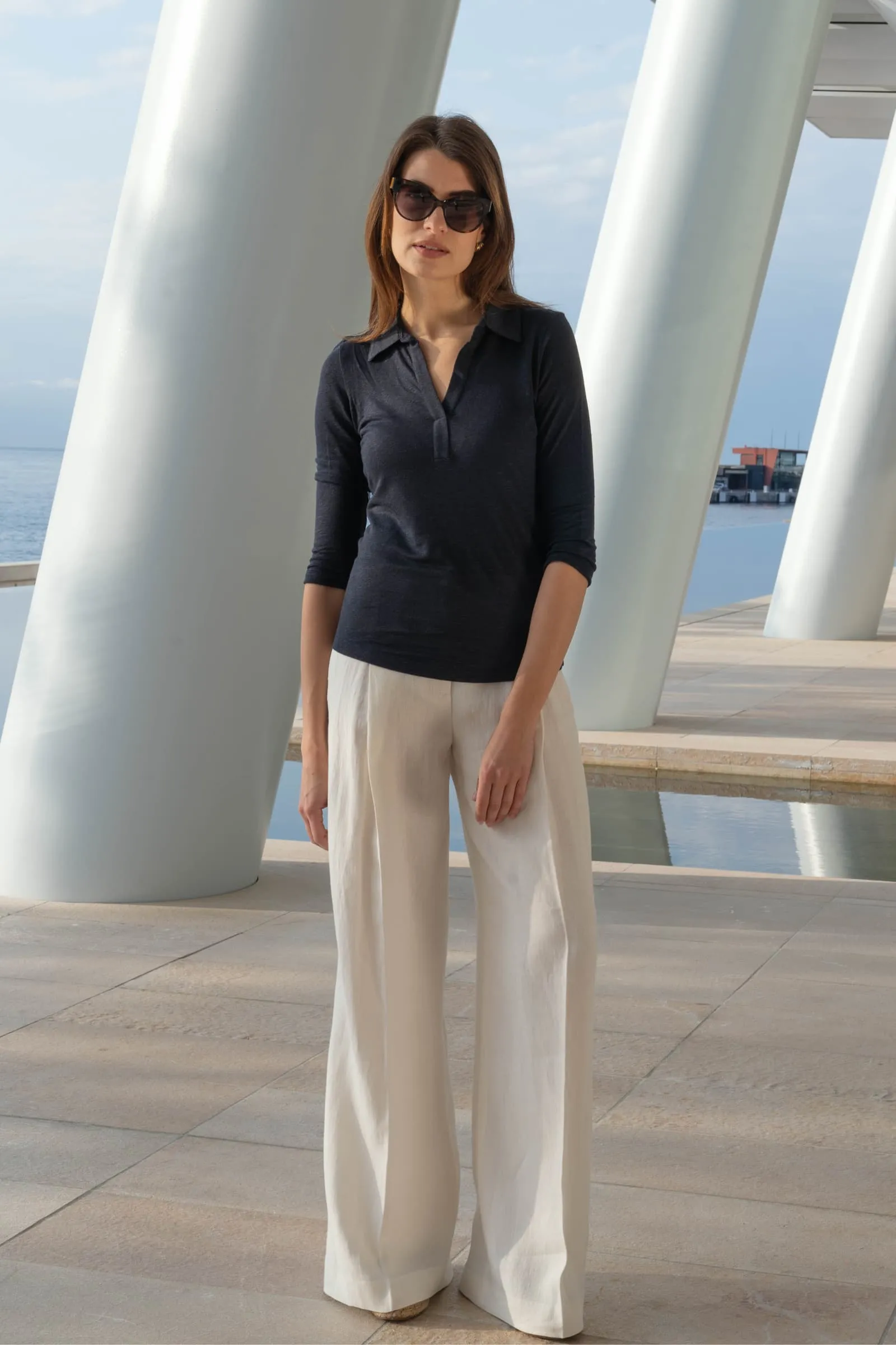 Collared Linen T-shirt - Image 3