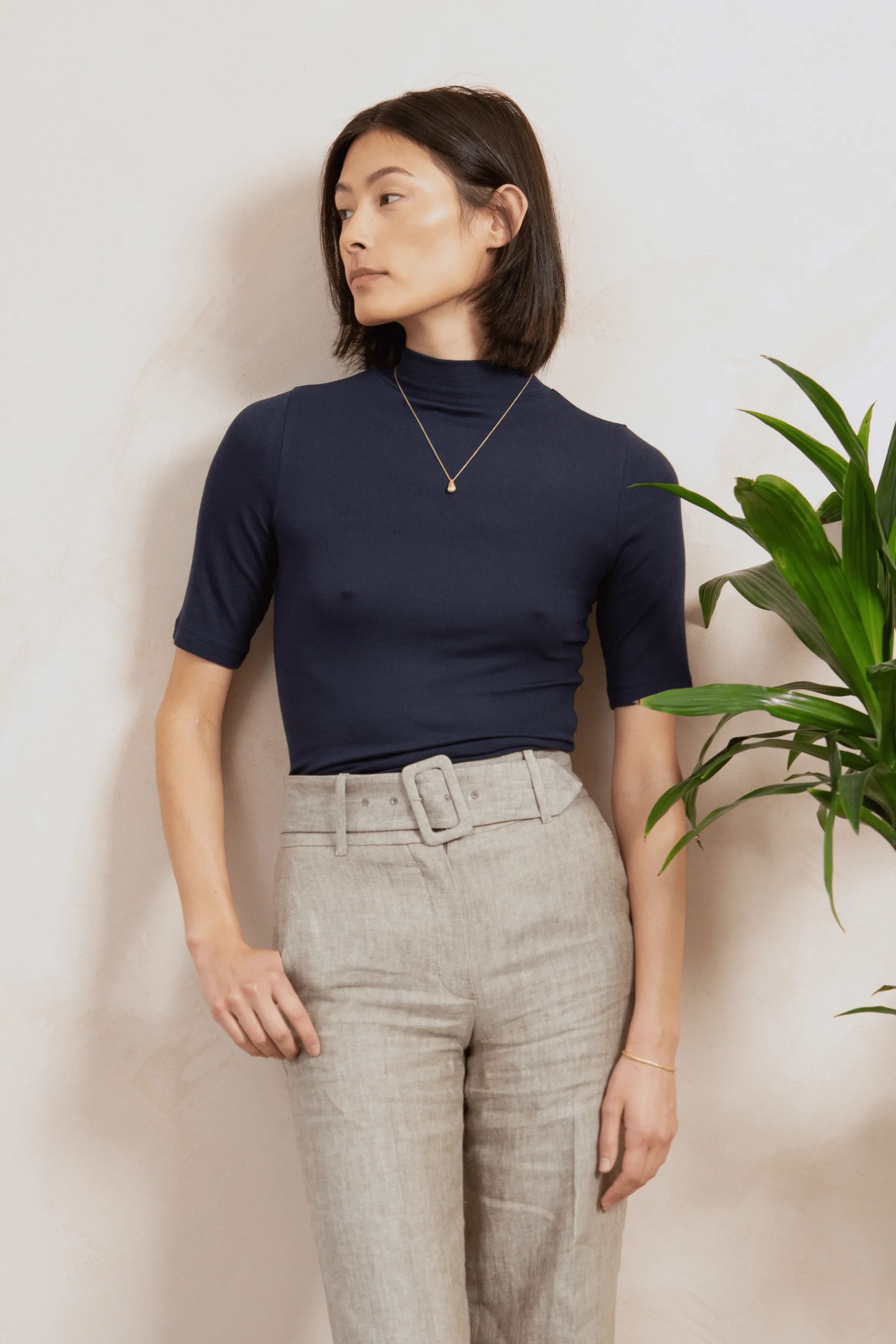 Mock Neck Micro Modal Top - Image 4