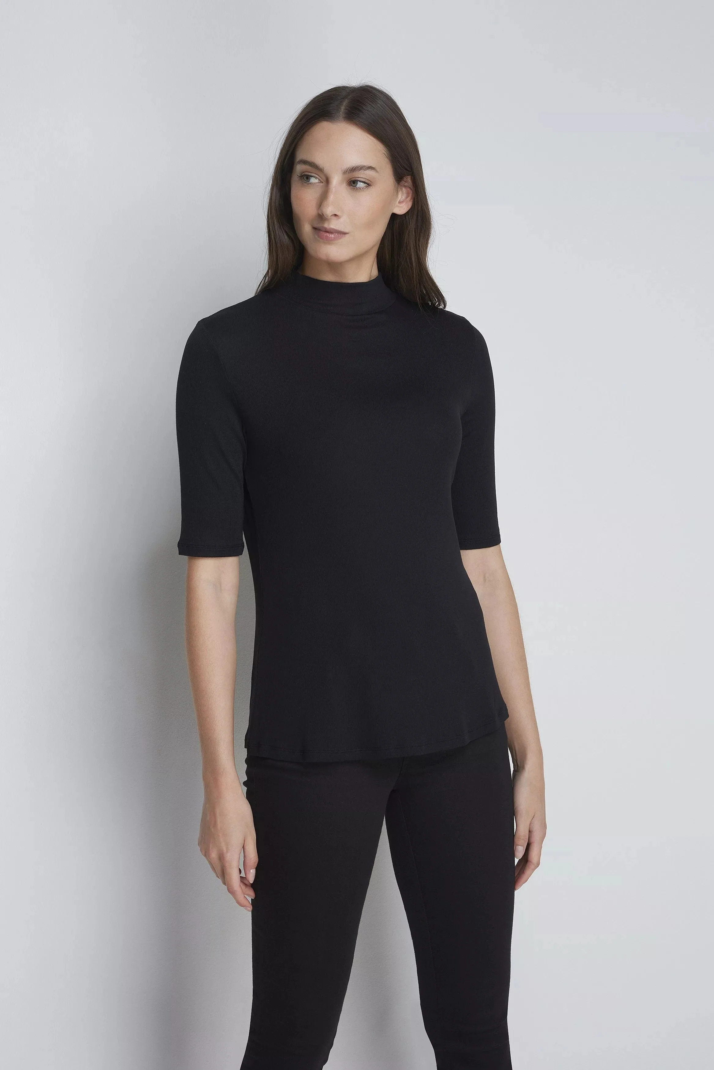 Mock Neck Micro Modal Top - Image 6