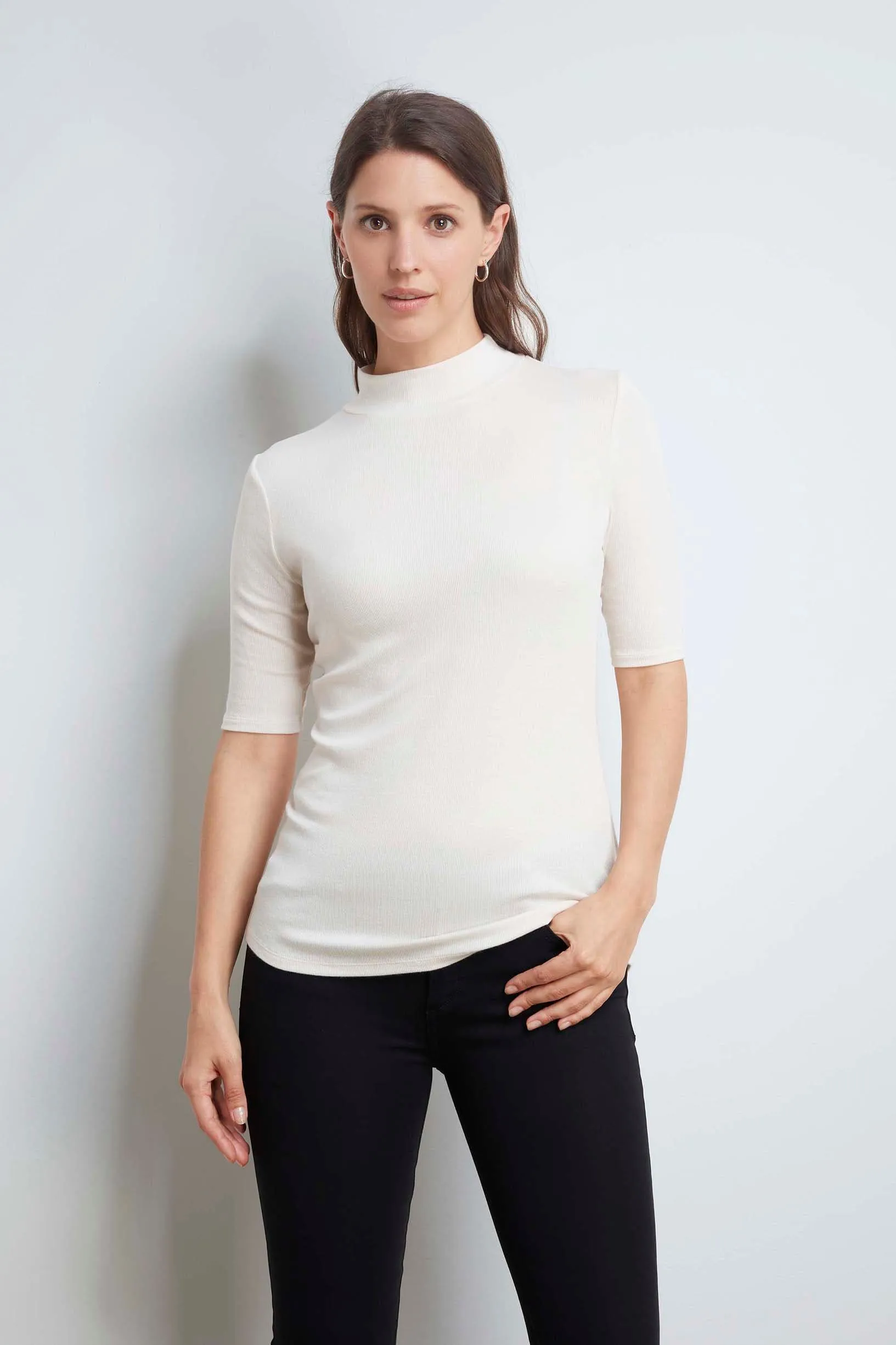 Mock Neck Micro Modal Top - Image 9