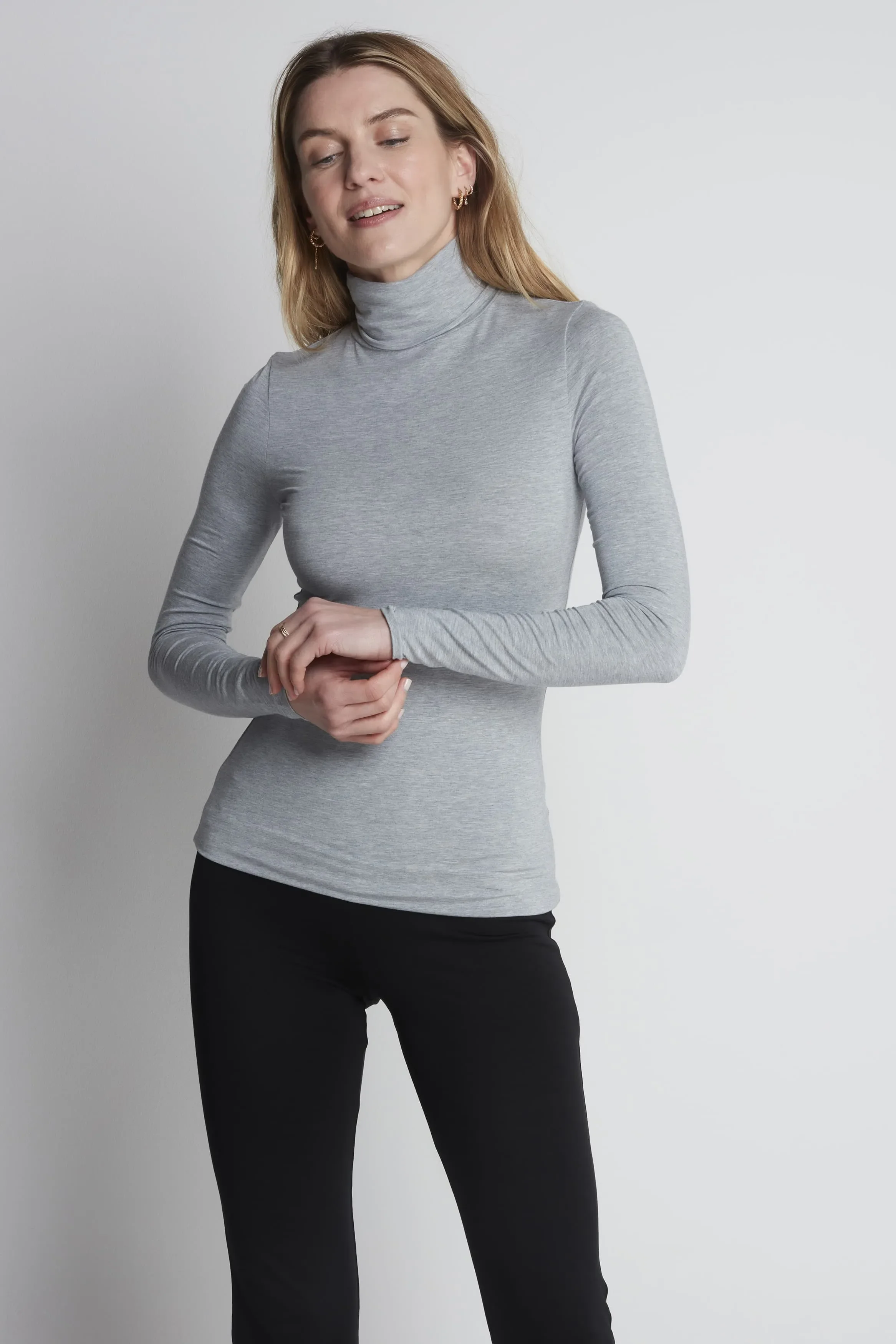 Roll Neck Micro Modal Top - Image 15