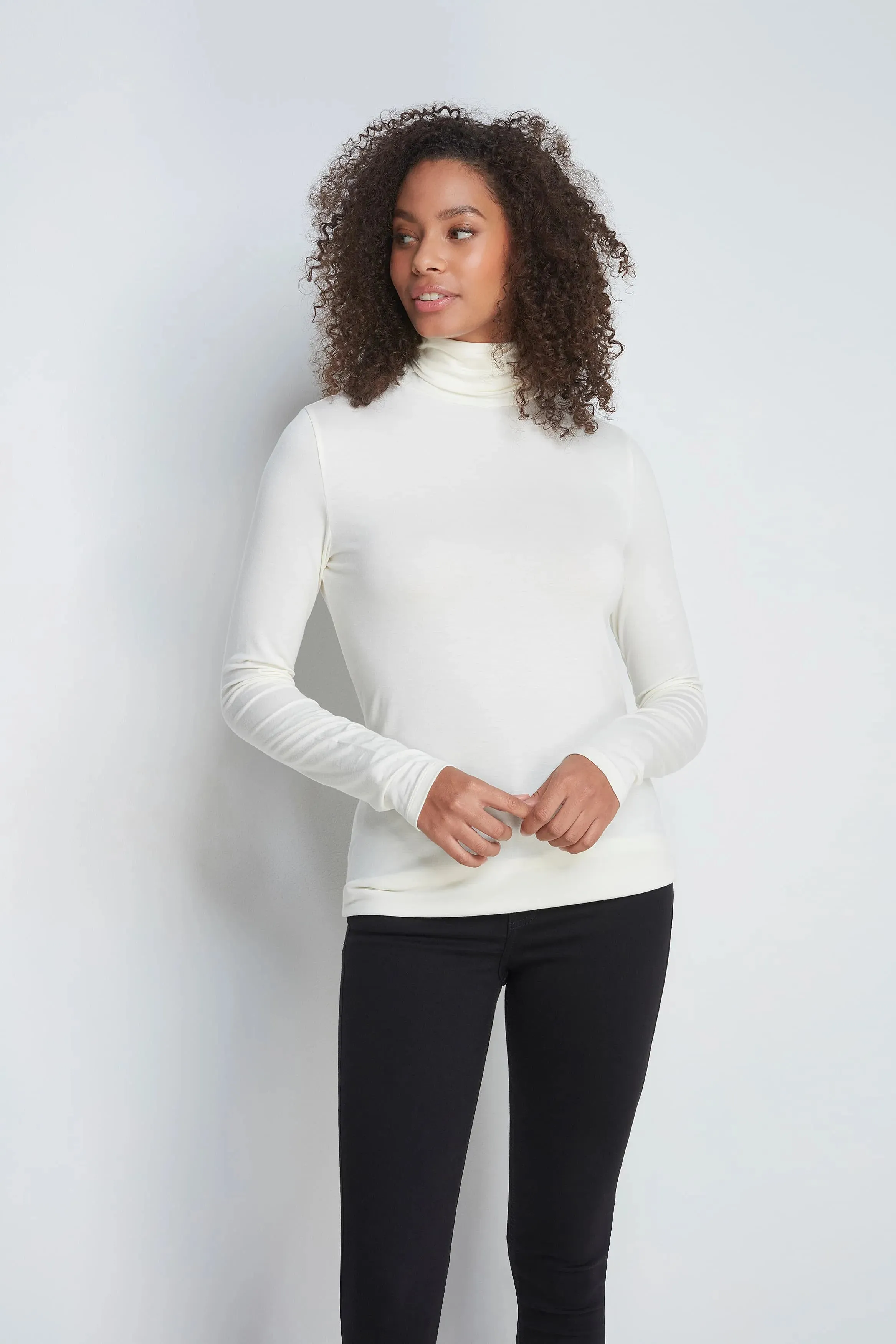 Roll Neck Micro Modal Top - Image 19