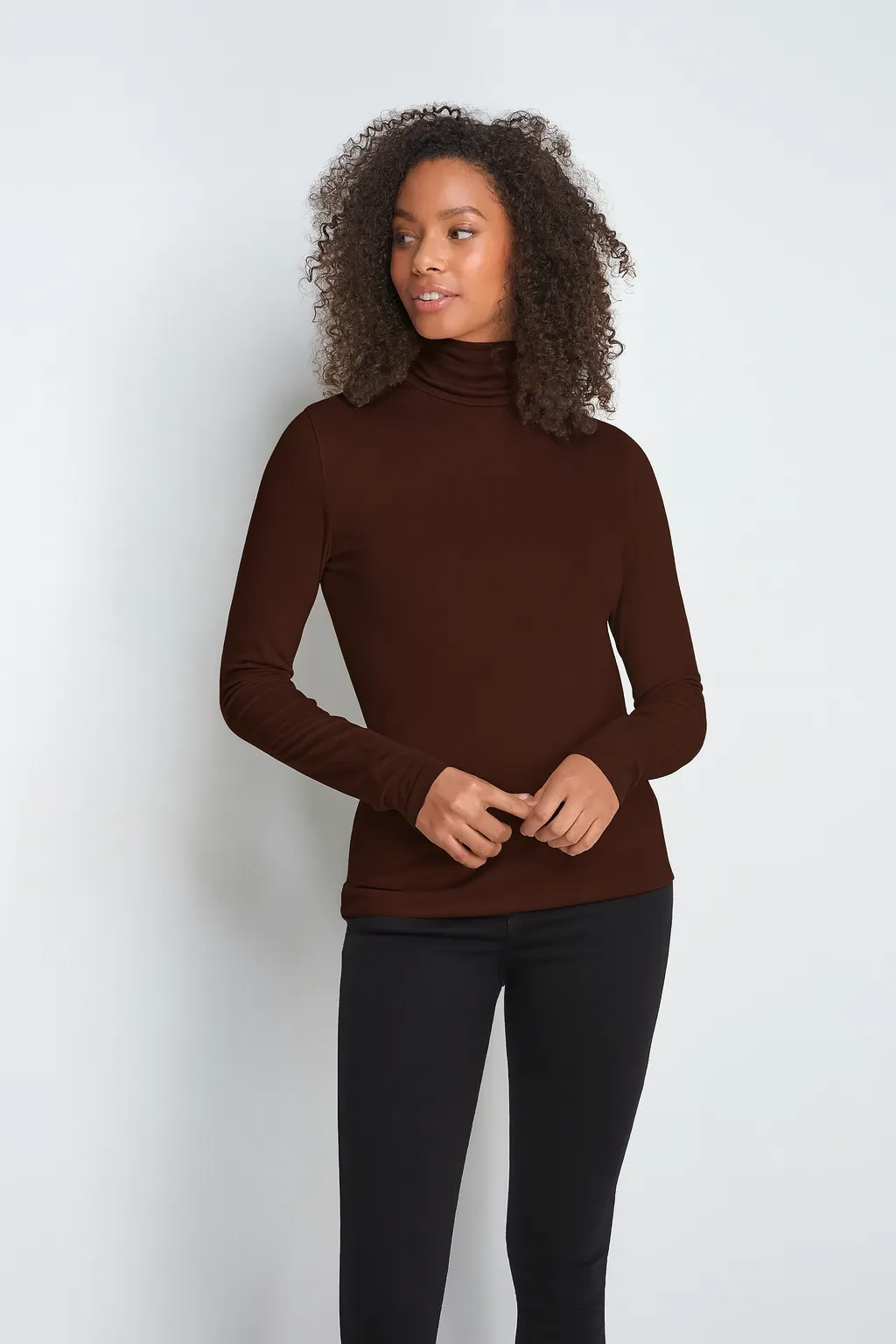 Roll Neck Micro Modal Top - Image 20