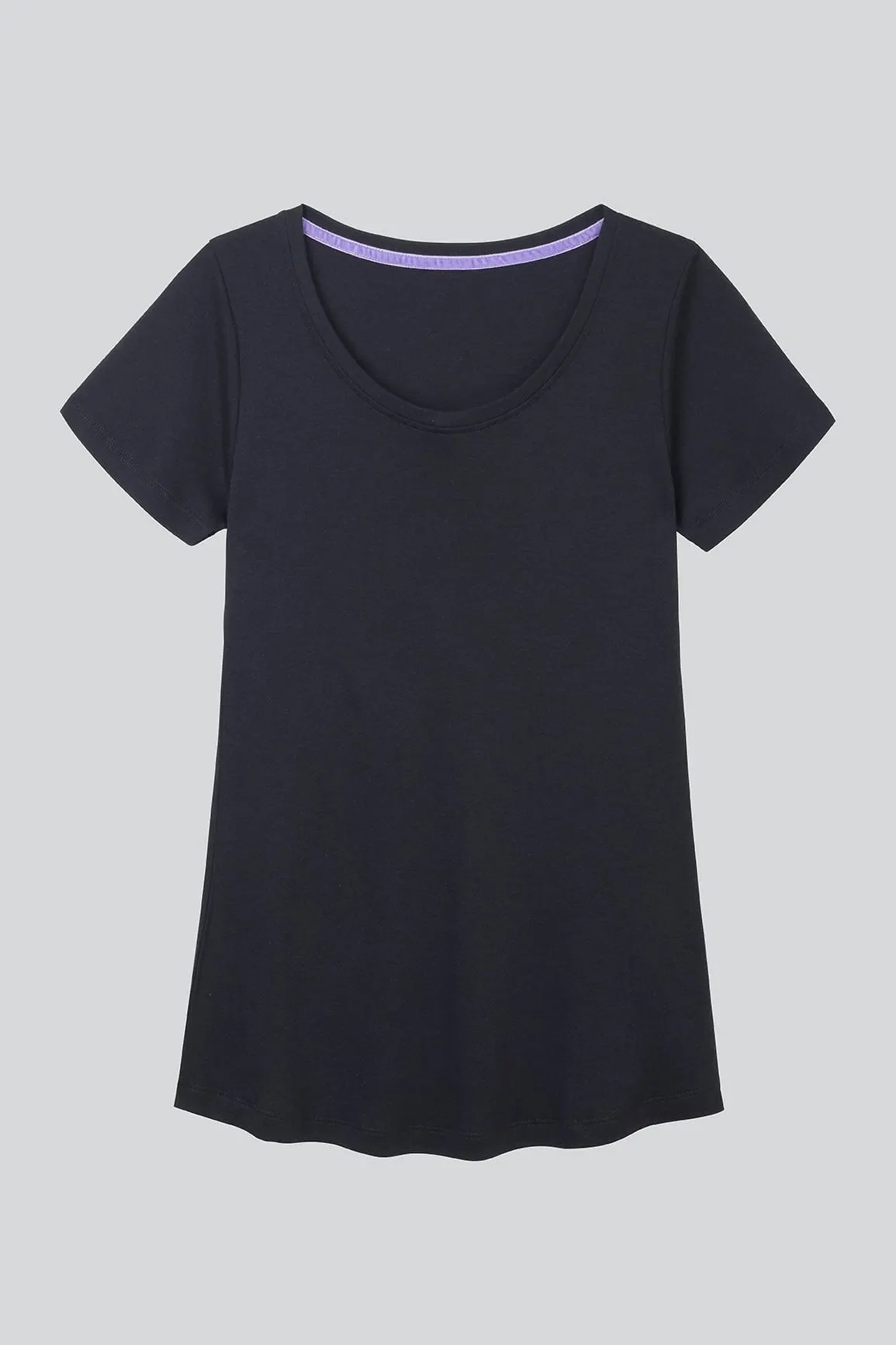 Scoop Neck Cotton Modal Blend T-shirt - Image 12
