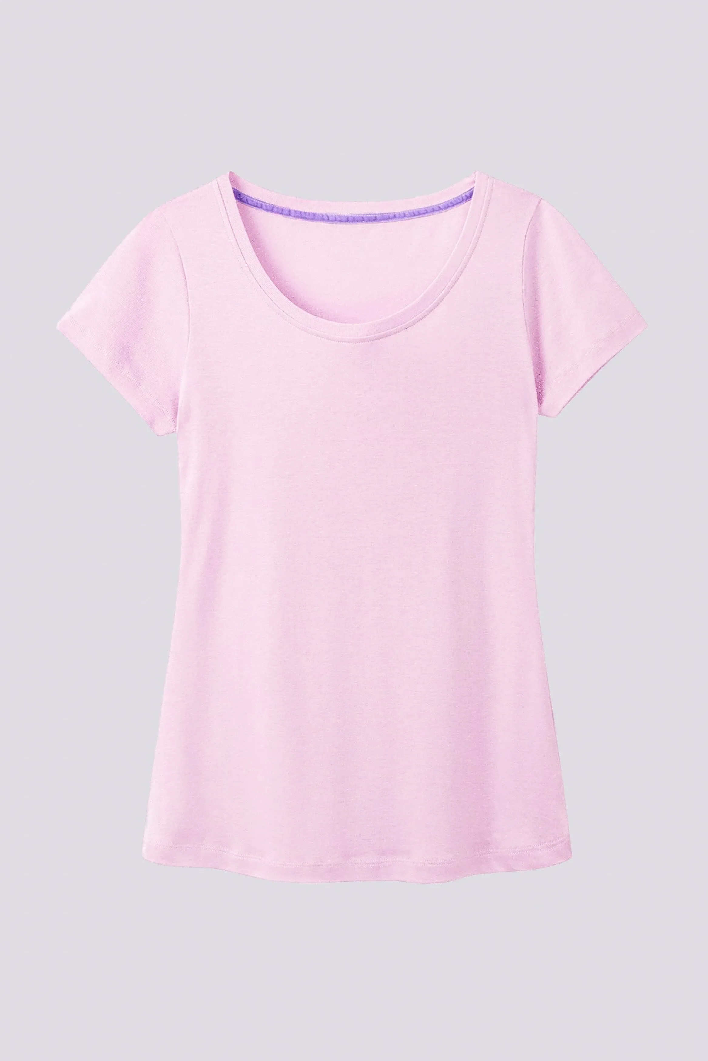 Scoop Neck Cotton Modal Blend T-shirt - Image 16