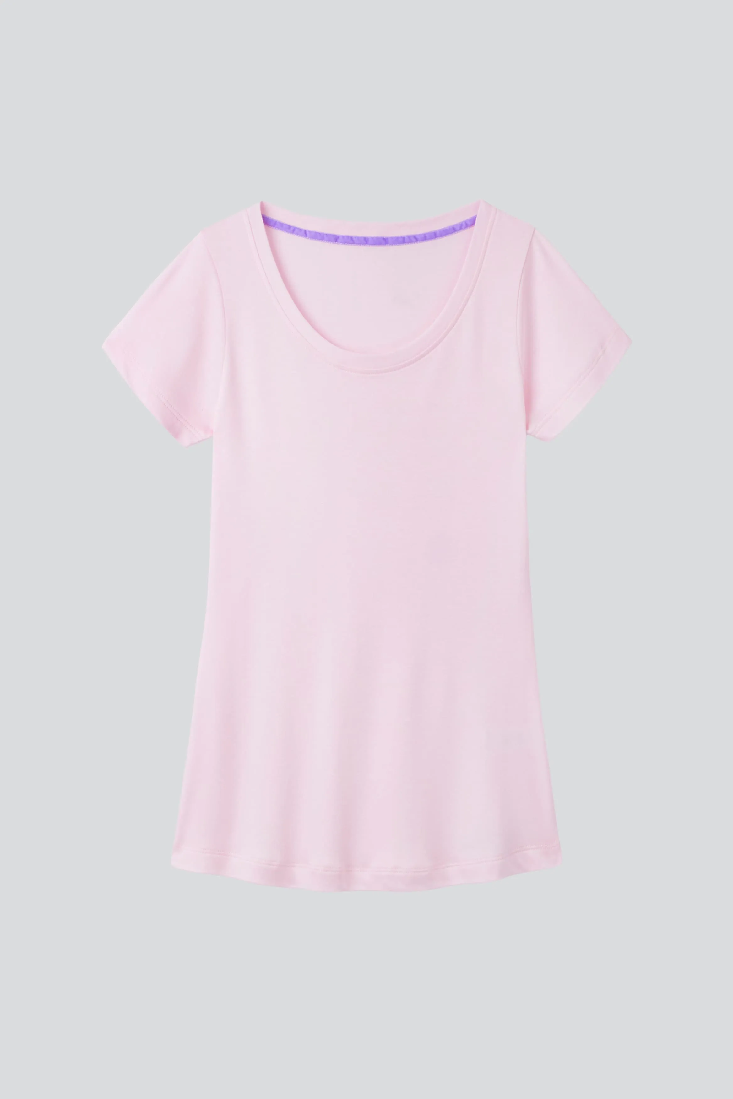 Scoop Neck Cotton Modal Blend T-shirt - Image 4