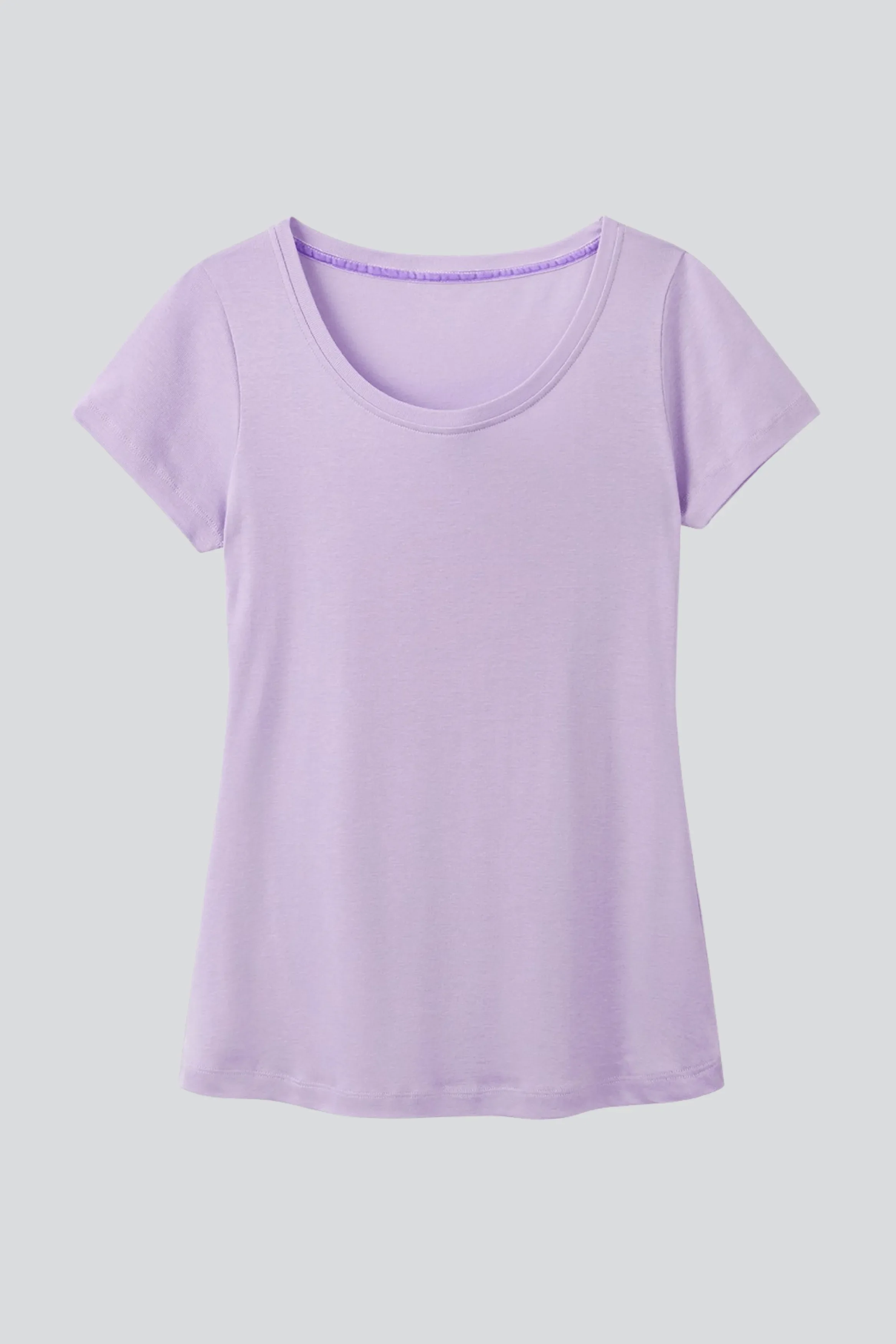 Scoop Neck Cotton Modal Blend T-shirt - Image 6
