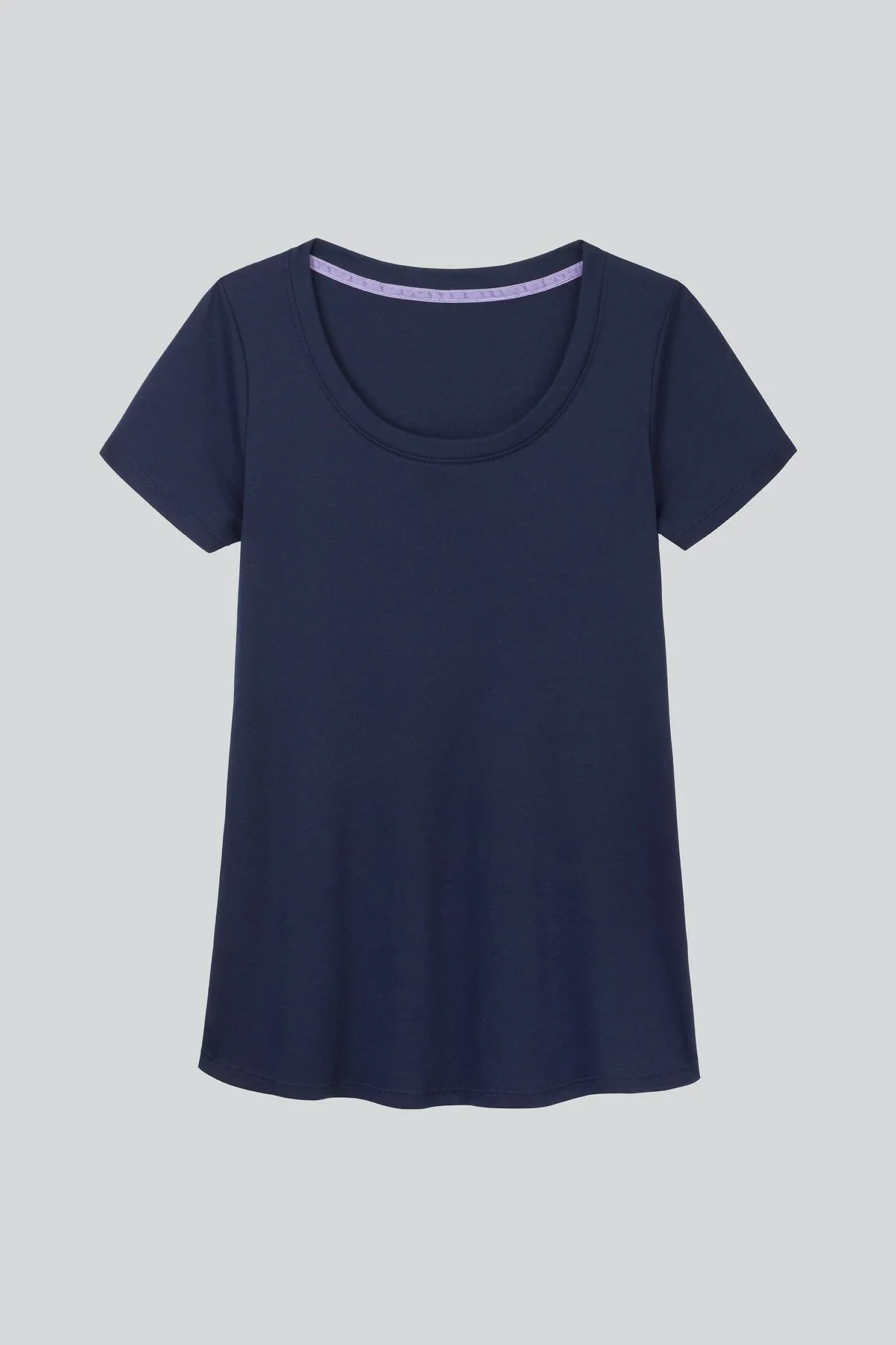 Scoop Neck Cotton Modal Blend T-shirt - Image 8