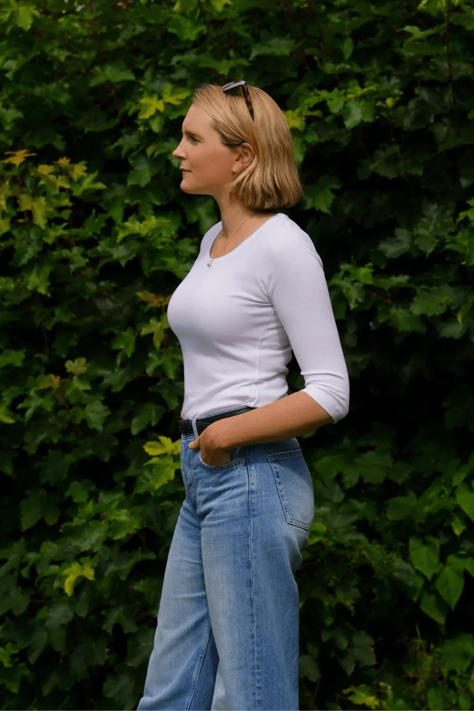 3/4 Sleeve Scoop Neck Cotton Modal Blend T-Shirt - Image 13