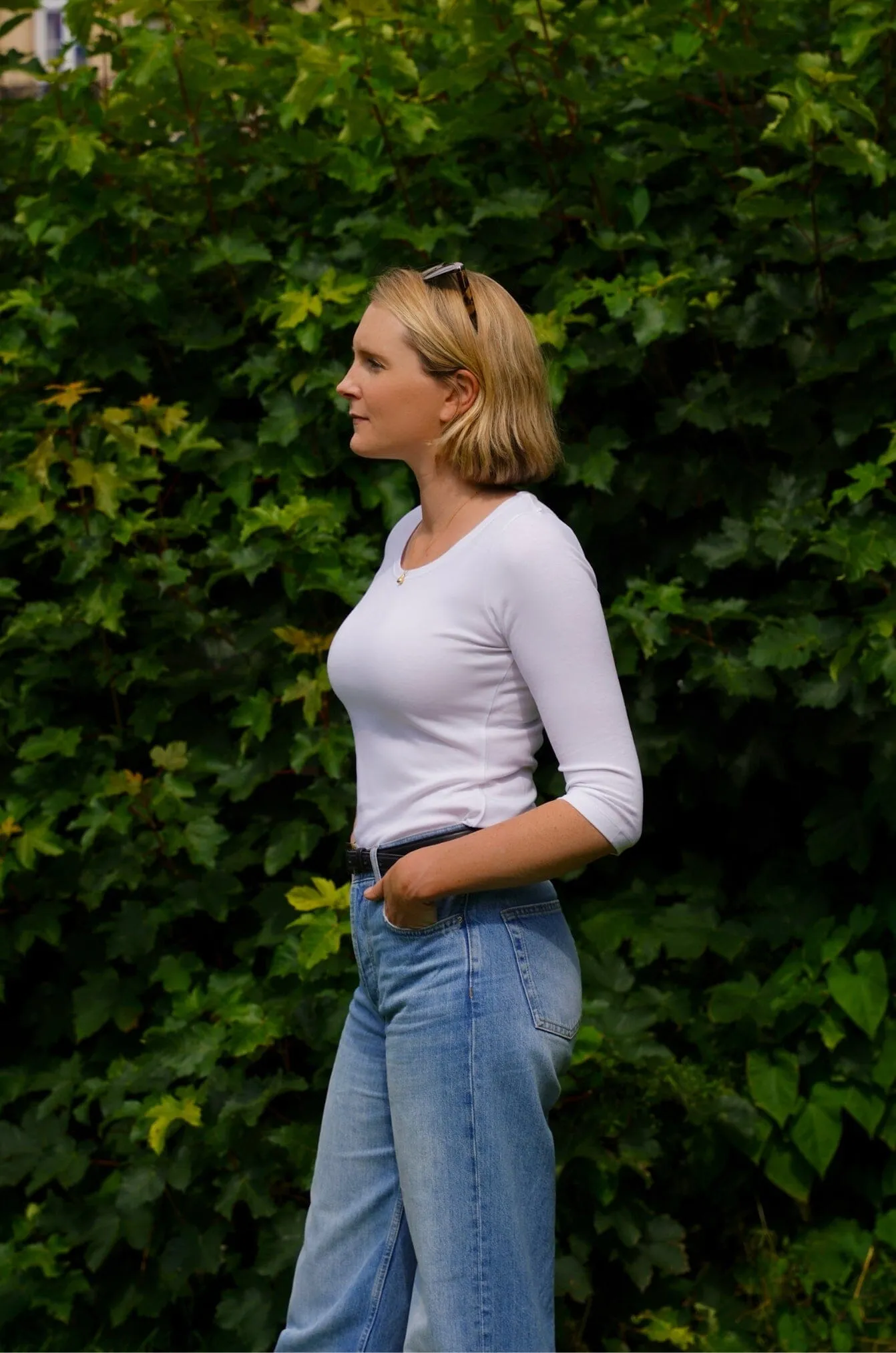 3/4 Sleeve Scoop Neck Cotton Modal Blend T-Shirt - Image 15