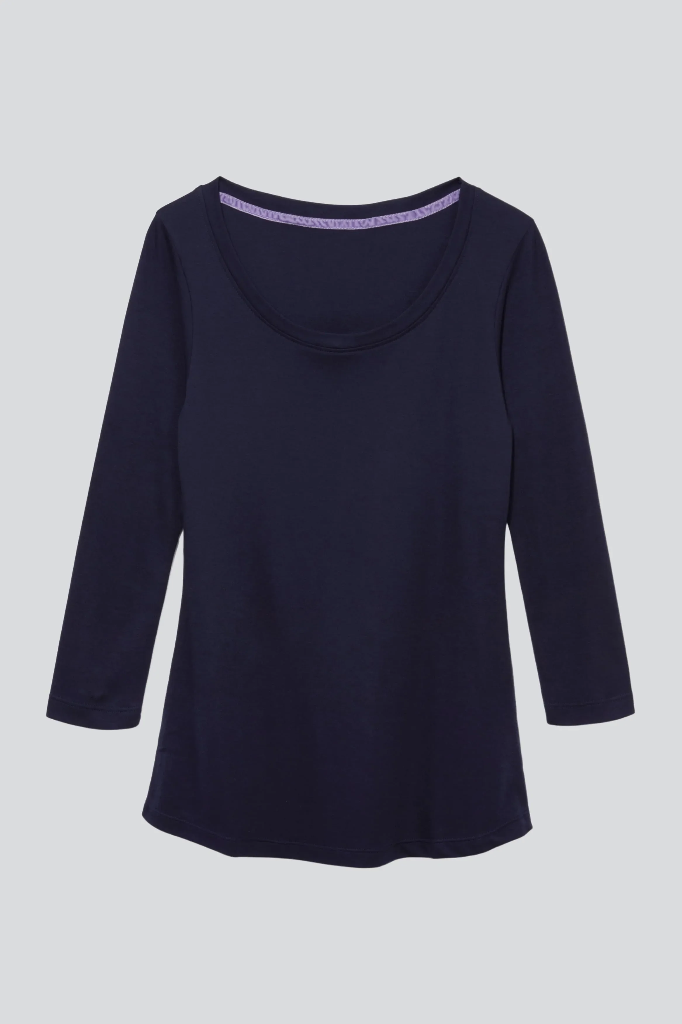 3/4 Sleeve Scoop Neck Cotton Modal Blend T-Shirt - Image 17