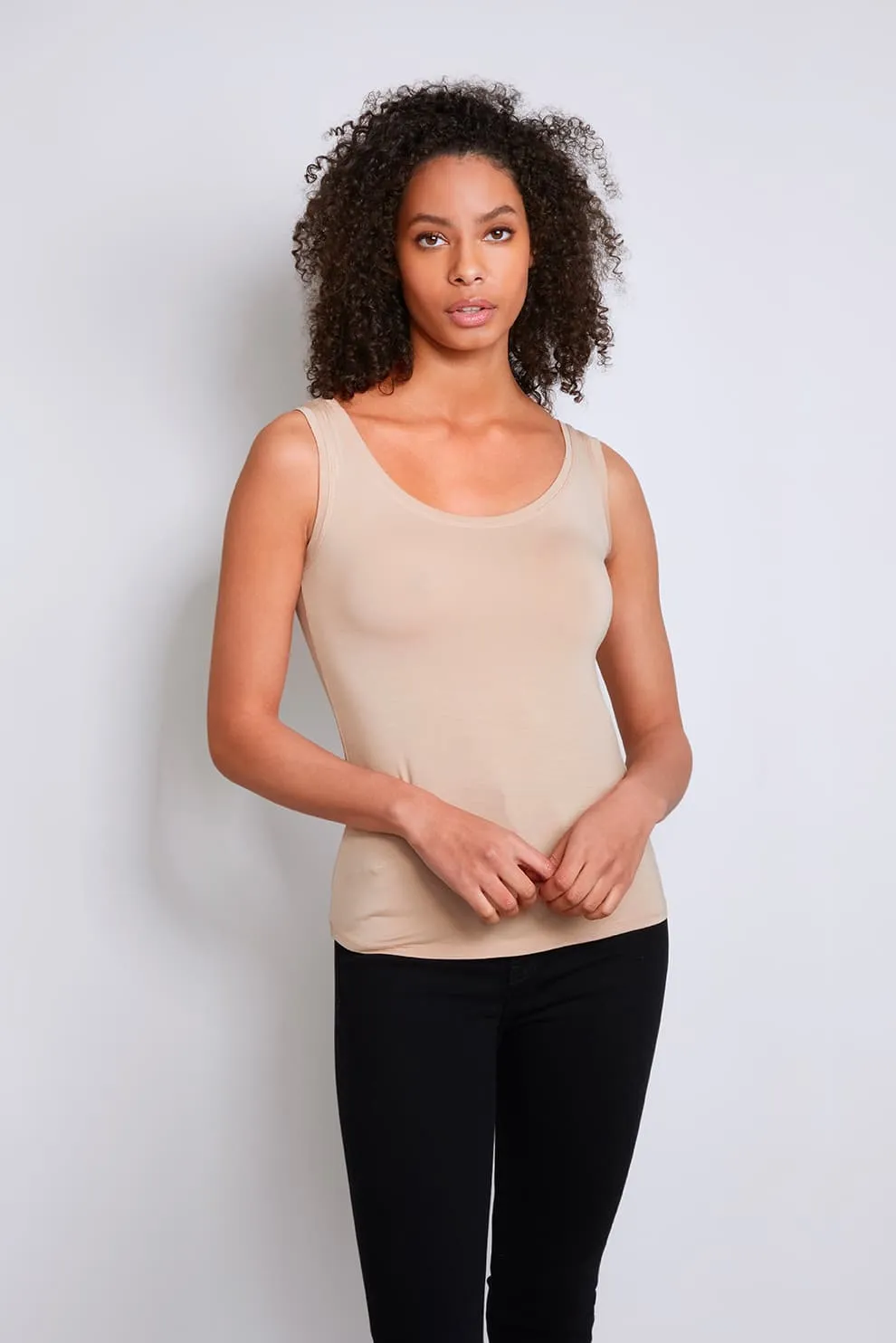 Sleeveless Micro Modal Vest Top - Image 6